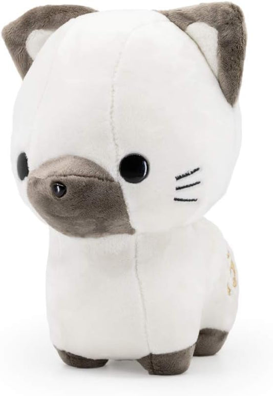 Bellzi Siamese Cat Cute Stuffed Animal Plush Toy - Adorable Brown and White Pet Kitty Plushies and Gifts - Perfect Present for Kids, Babies, Toddlers - Sami