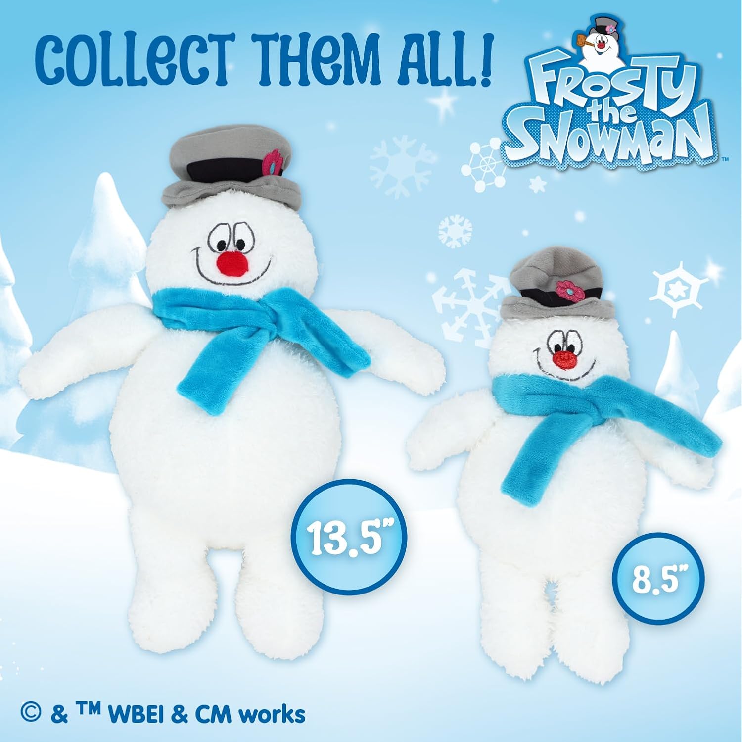 Kids Preferred Frosty The Snowman Soft Huggable Stuffed Animal Cute Plush Toy for Toddler Boys and Girls, Gift for Kids, 13.5 inches