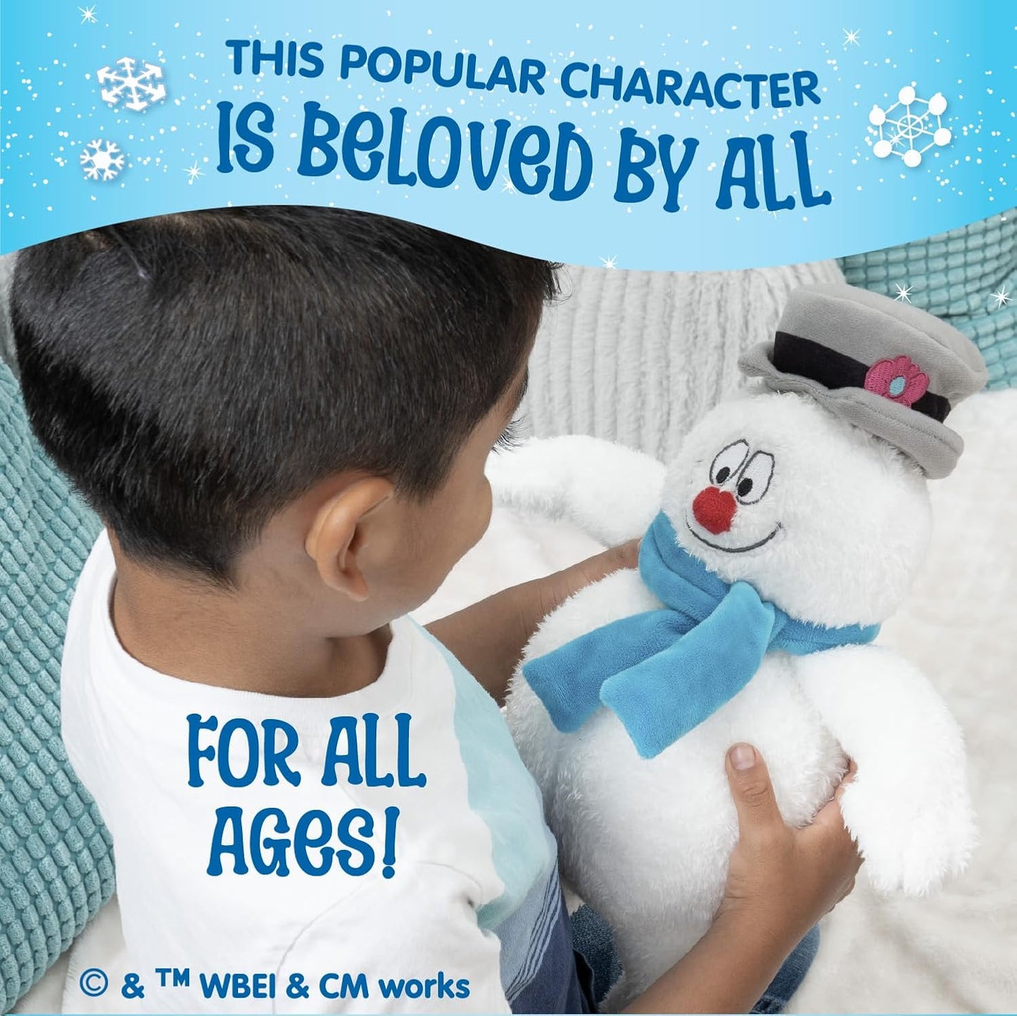 Kids Preferred Frosty The Snowman Soft Huggable Stuffed Animal Cute Plush Toy for Toddler Boys and Girls, Gift for Kids, 13.5 inches