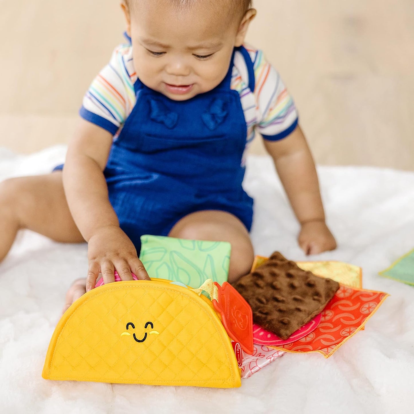 Melissa & Doug Multi-Sensory Soft Taco Fill & Spill Infant Toys For Babies, Baby Toys For Ages 6 Months And Older